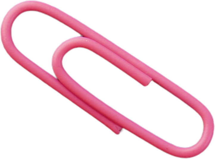 Pink Paper Clip Cutout