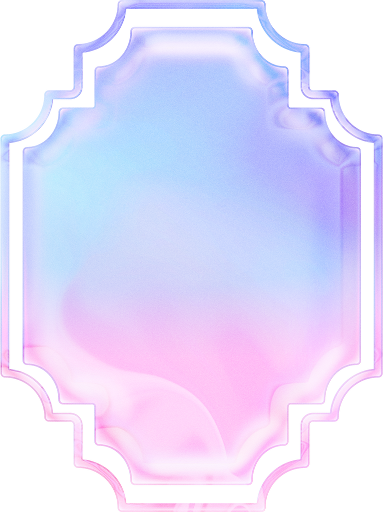 Dreamy holographic color magical frame